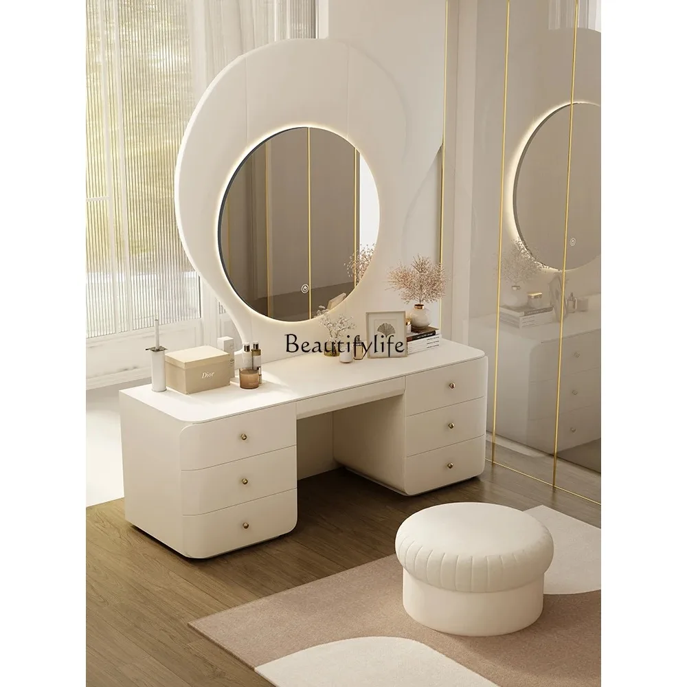 

Simple Modern Chest of Drawers Integrated Makeup Table Cream Style Desk Storage Cabinet Dual-Use