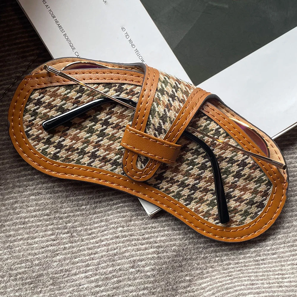 حقيبة نظارات جلدية ناعمة حافظة نظارات شمسية صلبة حقيبة تخزين نظارات بسيطة صندوق نظارات شمسية محمول حافظة نظارات 2024 #4