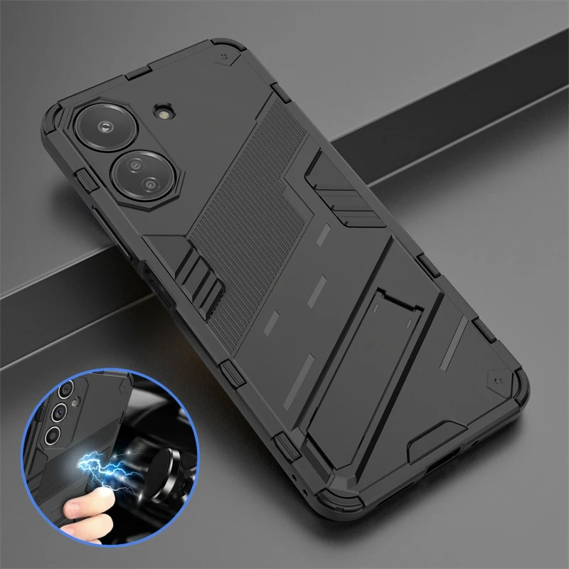 For Xiaomi Poco C65 Case Shockproof Armor Kickstand Phone Case For Poxo Poko Pocco Little C65 C 65 4G Magnetic Holder Ring Cover