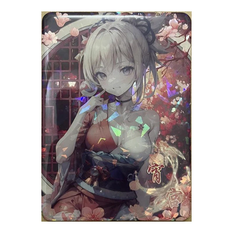 Anime Goddess Story Rare Collectible Card Kamisato Ayaka Keqing Yae Miko Himeko Ganyu Yelan Yoimiya Toy for boy Birthday Present