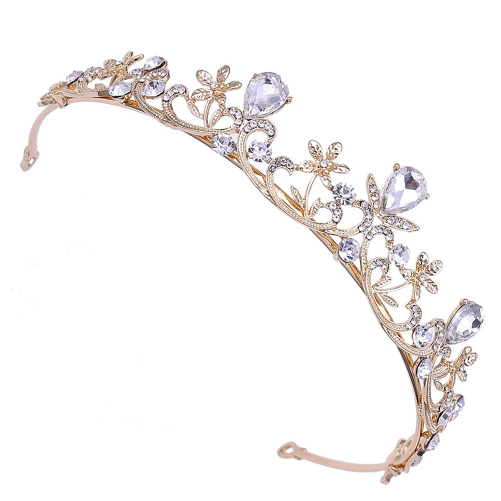 

Children's Headb Hair Hoops Women Crown Bride Headdress Crystal Design Simple Hairstyle Accessories Daily Engagement Parties
