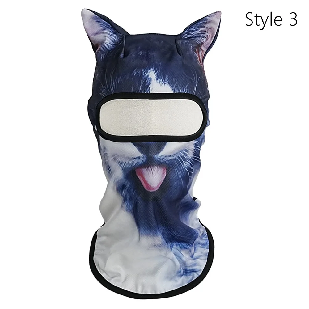 

Fashion 3D Animals Balaclava Hat Breathable Sunscreen Full Face Mask Quick Drying Anti-UV Full Face Neck Mask Unisex