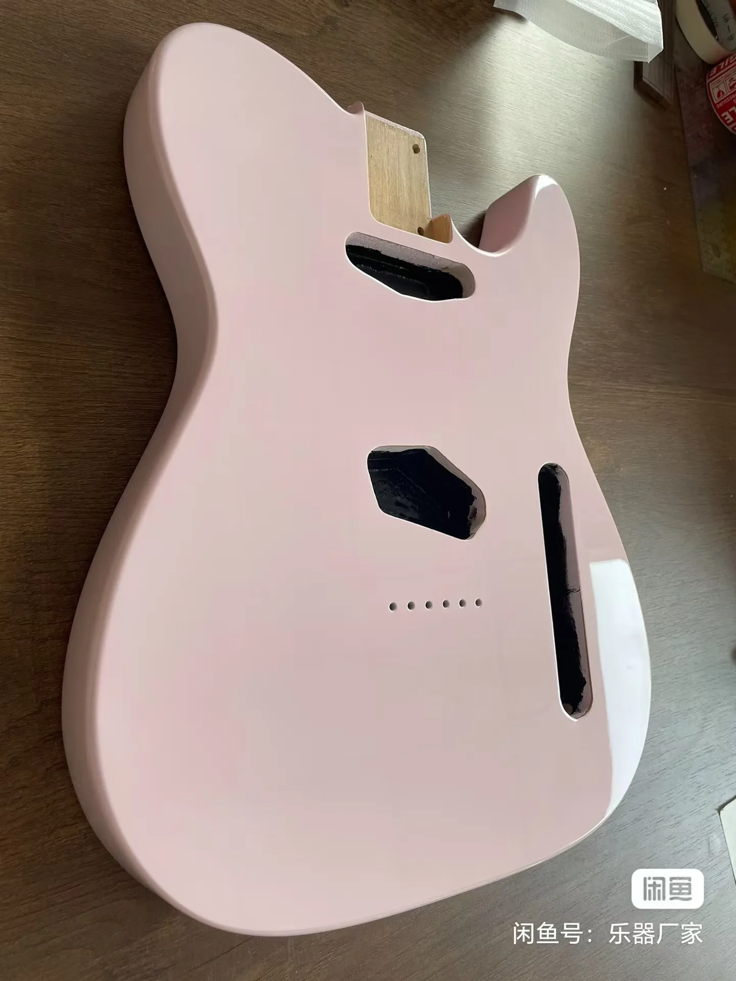 Rare colors! Light pink t electric guitar body, alder, 5.56cm connector