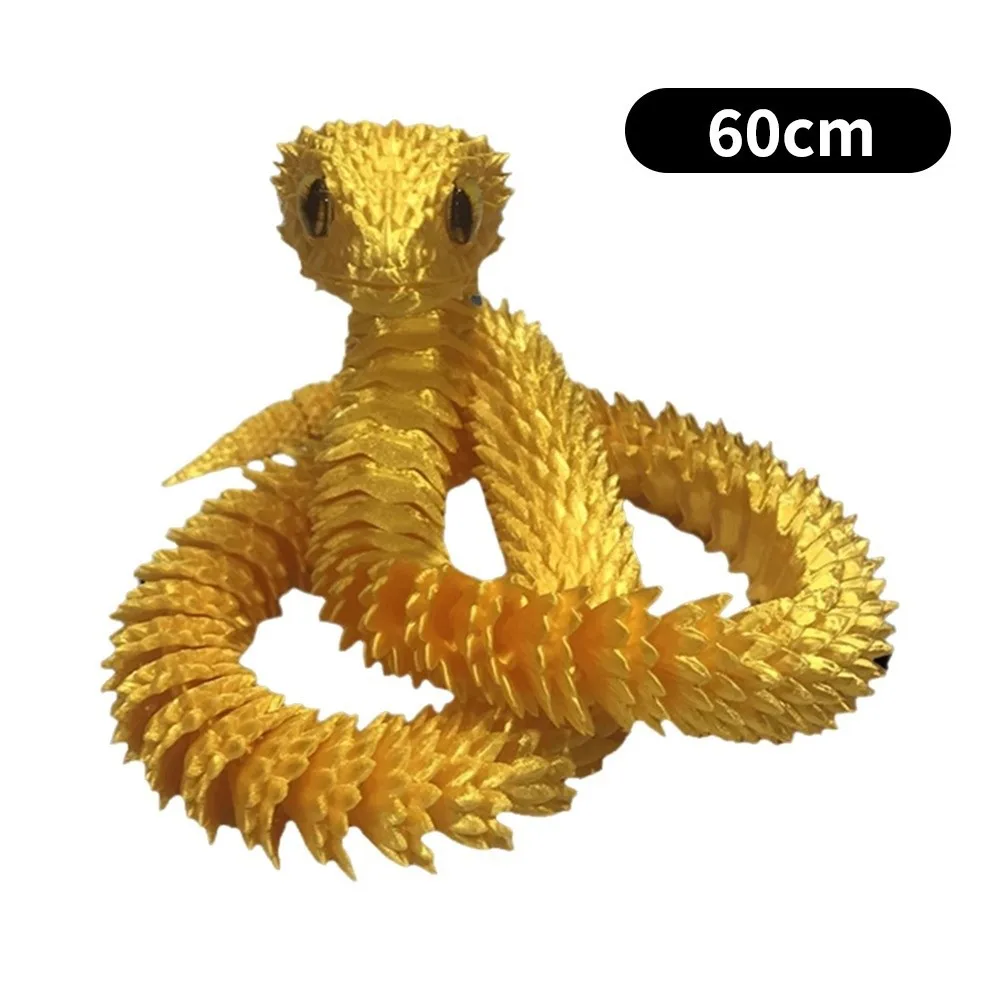 New PLA 3D Printed Snake Movable Joint Articulated Structure Snake Fidget Desktop Ornament Table Decoration