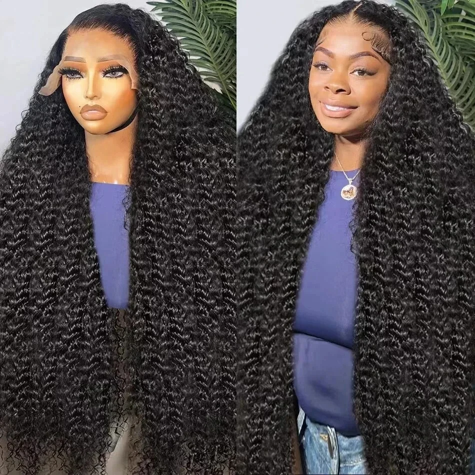 Deep Wave 13x6 HD Lace Front Human Hair Wig Glueless Wig Curly 13x4 Lace Frontal Wigs For Women Wet And Wavy