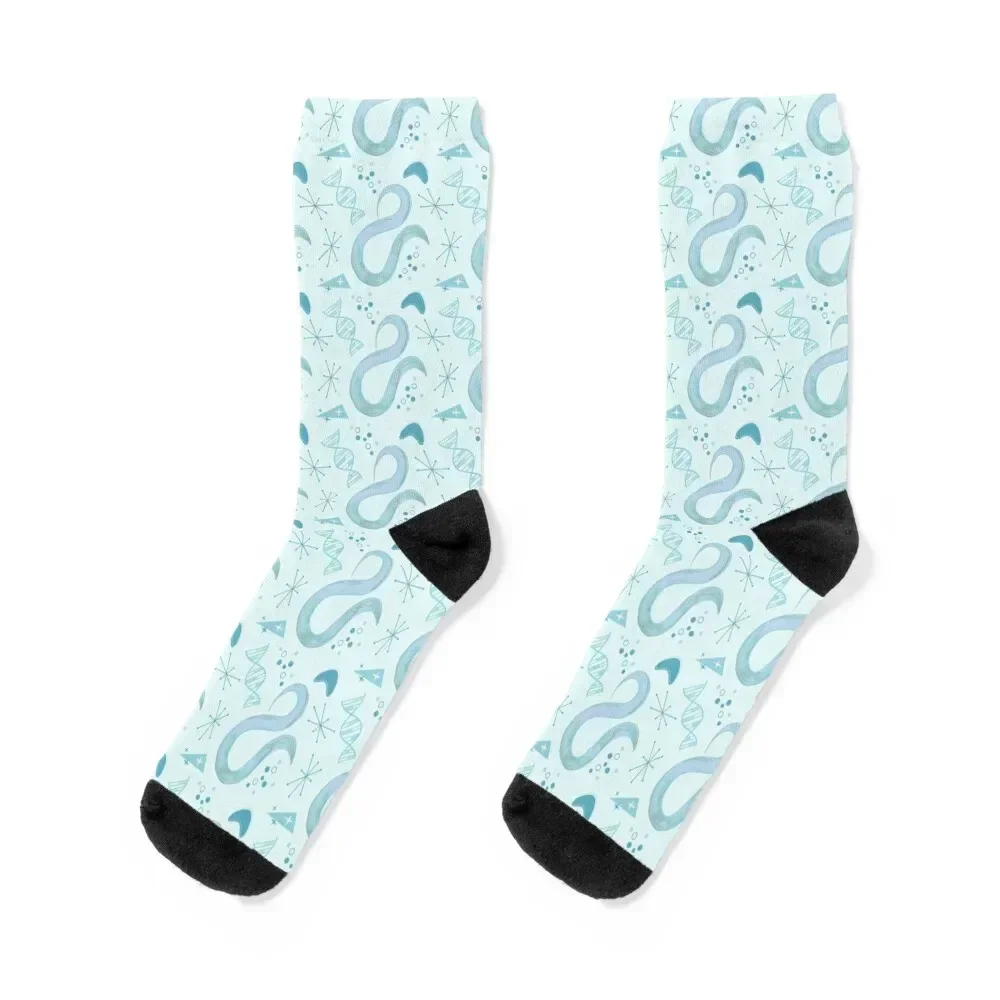 

C elegans Nematode Model Organism Retro Print Socks anti-slip Wholesale cool moving stockings Socks For Man Women's