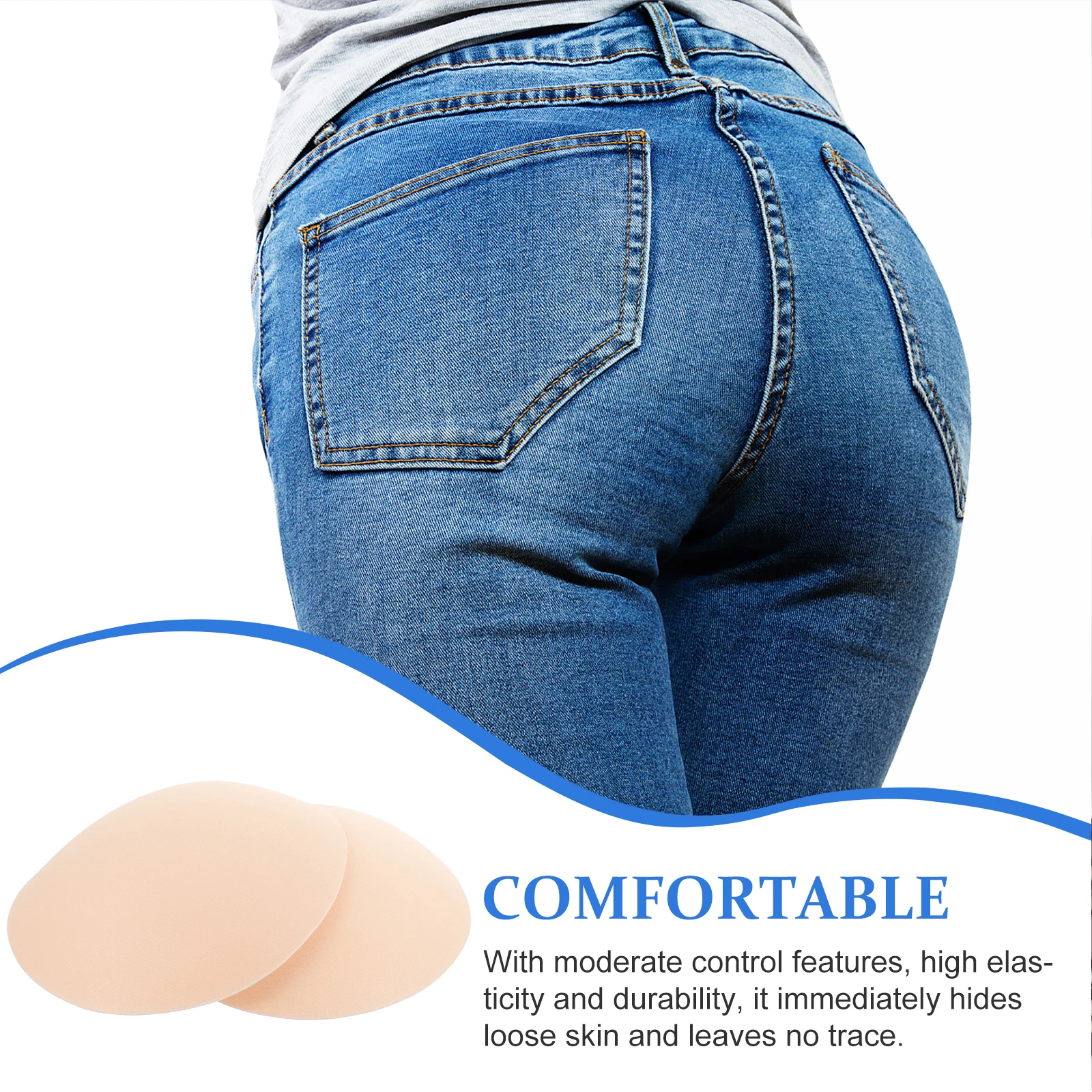 

Hip Pads Bigger Buttocks Padding Black 1 Pair Reusable Sponge Shapewear Hip Insert Pad Panty