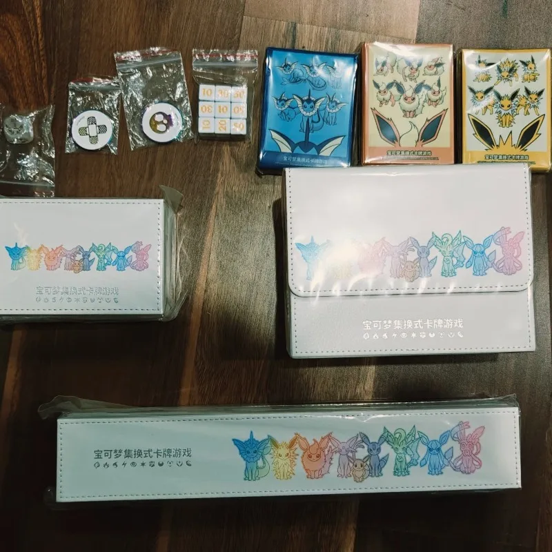 Caja de regalo Original Pokemon Eevee Evolution Ultra avanzada, PTCG chino, Anime Jolteon Vaporeon Flareon, tarjetas de juguete coleccionables, regalos