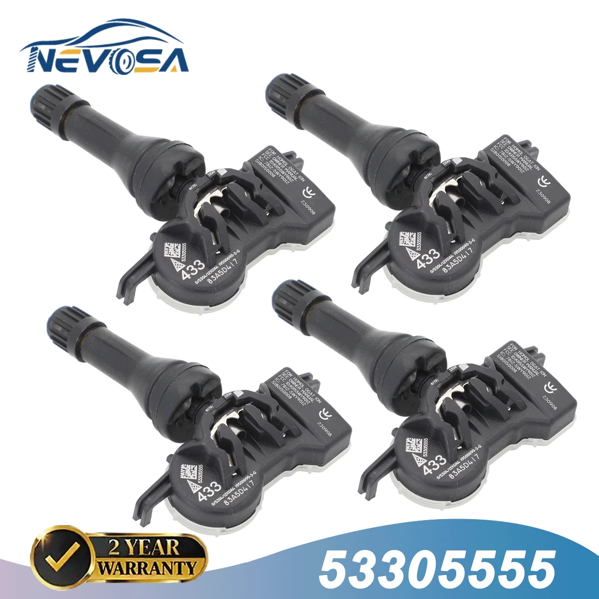 

53305555 1/4PCS TPMS Tire Sensor For Dodge Ram 1000 2016 Jeep Compass 2017 2018 Renegade 2014 2019 Fiat 500X 2015 Toro Pickup
