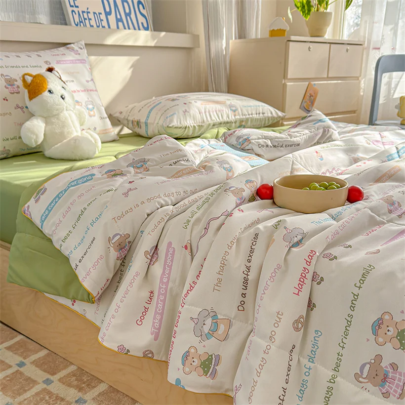 

Мягкое, приятное для кожи летнее одеяло из стираного хлопка 7А, антибактериальное, легкое, для кондиционированных помещений, можно стирать в машине