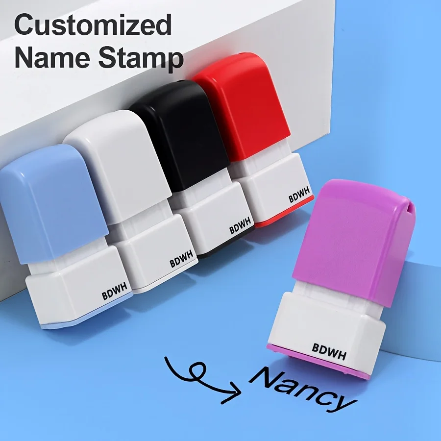 Sello Firma Automático Profesional｜Portátil para Bancos/Hospitales｜Tinta Secado Rápido｜Cuño Corporativo Personalizado Antifraude