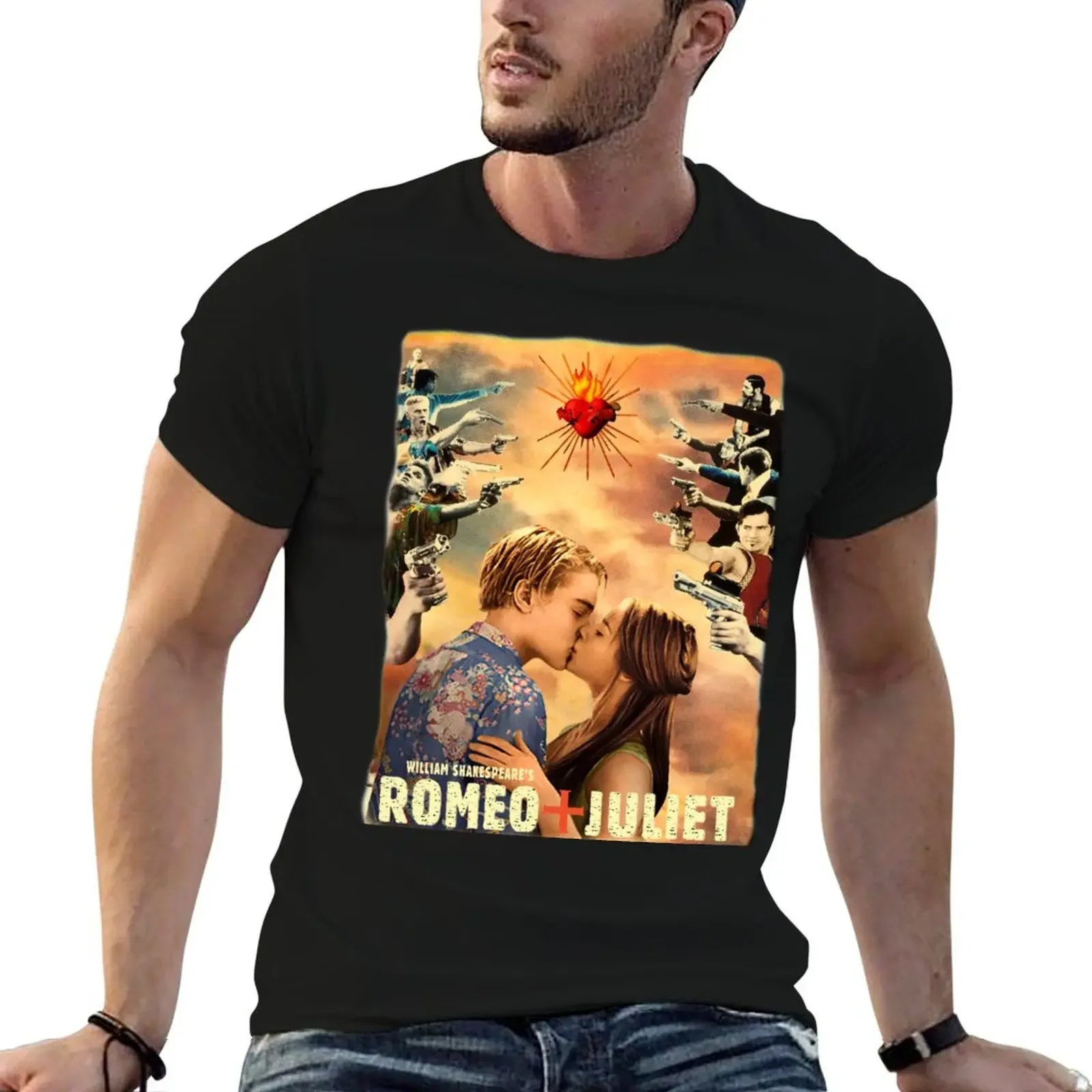 

Vintage 1998 Romeo and Juliet DiCaprio Movie T-Shirt baggy shirts blacks anime t shirts street wear outfits for men