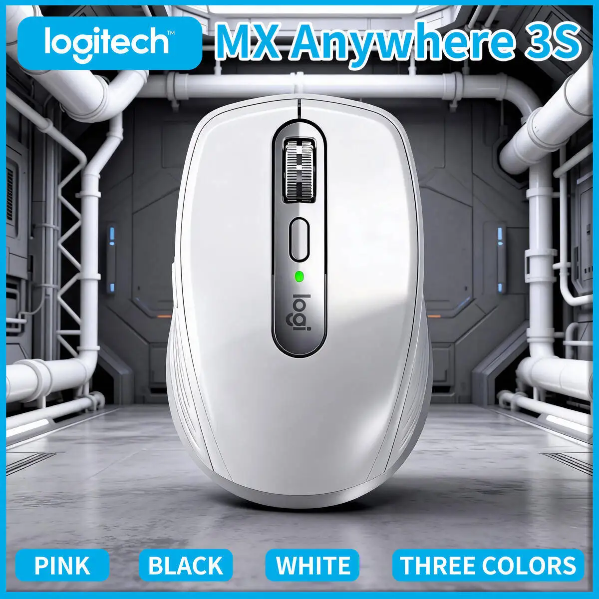 

Portable MX Anywhere 3S - 8K DPI, Hyper-Scroll, Silent Click, Perfect for Floral Bookstore Work & Studio Office Task