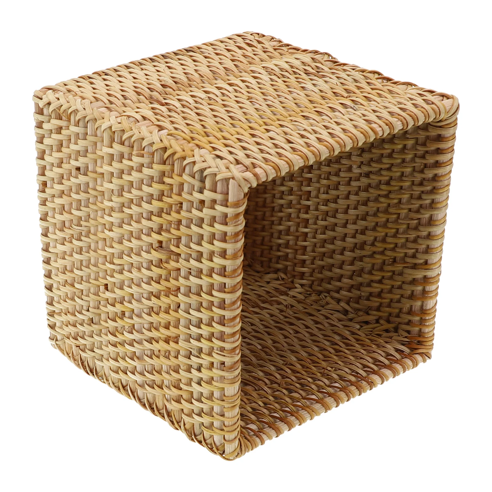 

Holder Tissue Box Cover Office Living Room Toilet Paper Wicker Decor Functional Hand Woven Handmade Household Minimalist Square