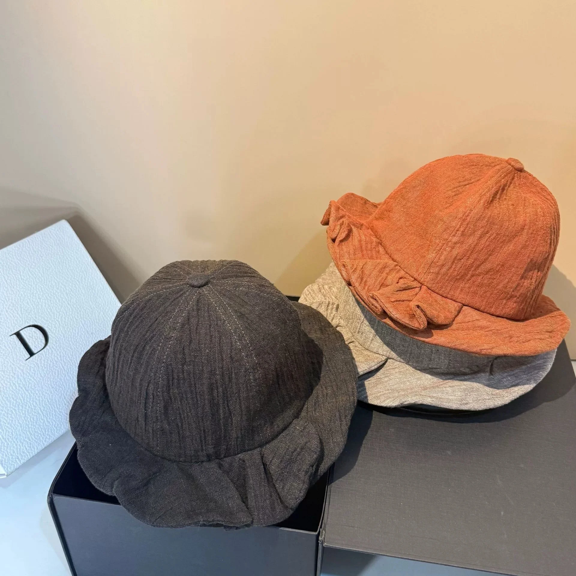 korean-style-cotton-linen-bucket-hat-spring-design-breathable-youthful-versatile-sun-protective-fisherman’s-hat