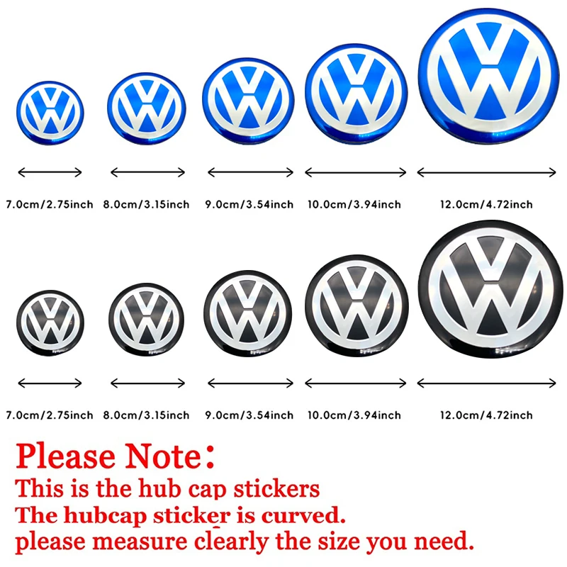 56-120mm Car Wheel Center Hub Cap Sticker Accessories For Volkswagen R-line R GTI Polo Golf Touareg Passat Magotan Tiguan Jetta