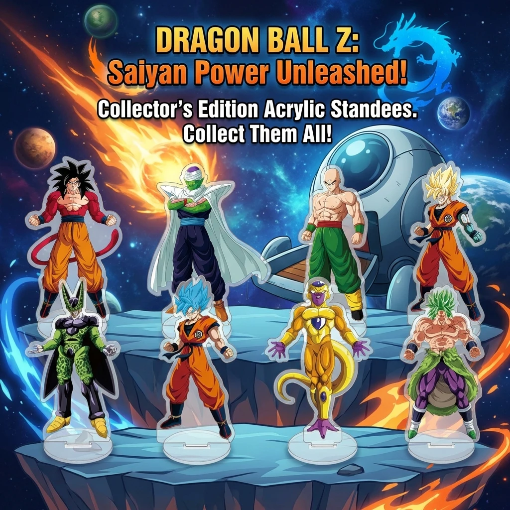 Figura Acrílica de Doble Cara de Dragon Ball, Goku, Bulma, Krillin, Anime en Stock, Adorno Creativo con Patrón de Alta Definición