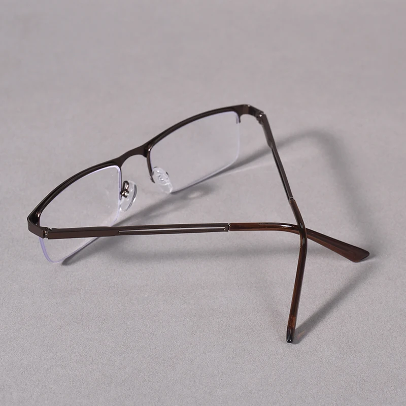 Metall Anti-blau Licht Lesebrille Männer Halb Rahmen Business Brillen Weitsichtige Brillen Dioptrien + 1,25 + 1,75 + 2,25 + 2,75 + 3,5 – Detail 31