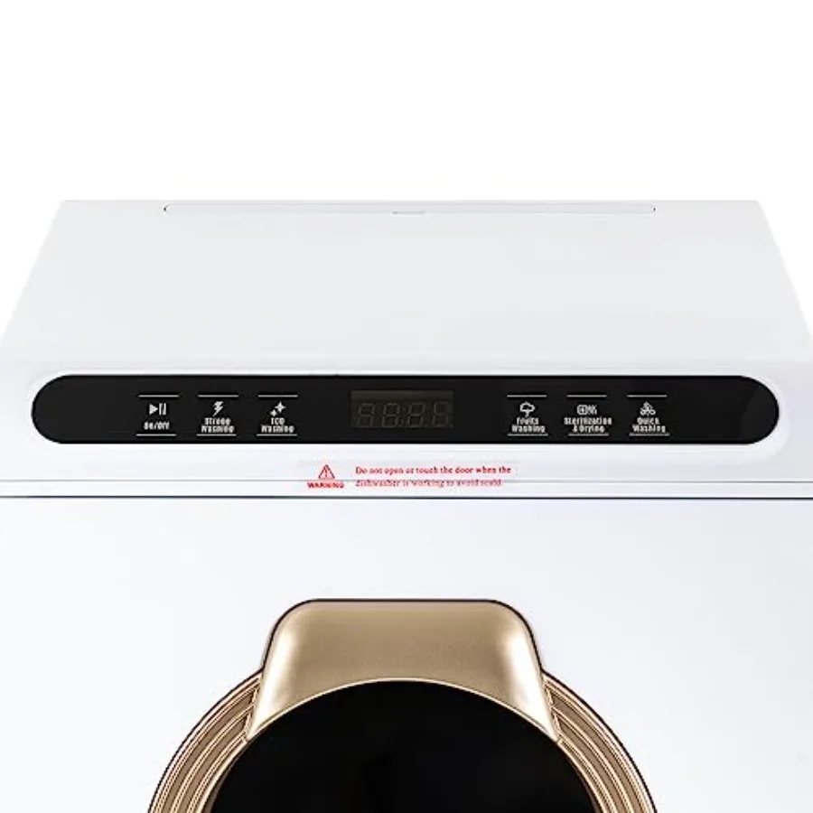 غسالة أطباق مدمجة محمولة على سطح الطاولة مع خزان مياه مدمج للشقق الصغيرة وRVs 5 برامج غسيل 360 رذاذ مزدوج S #5