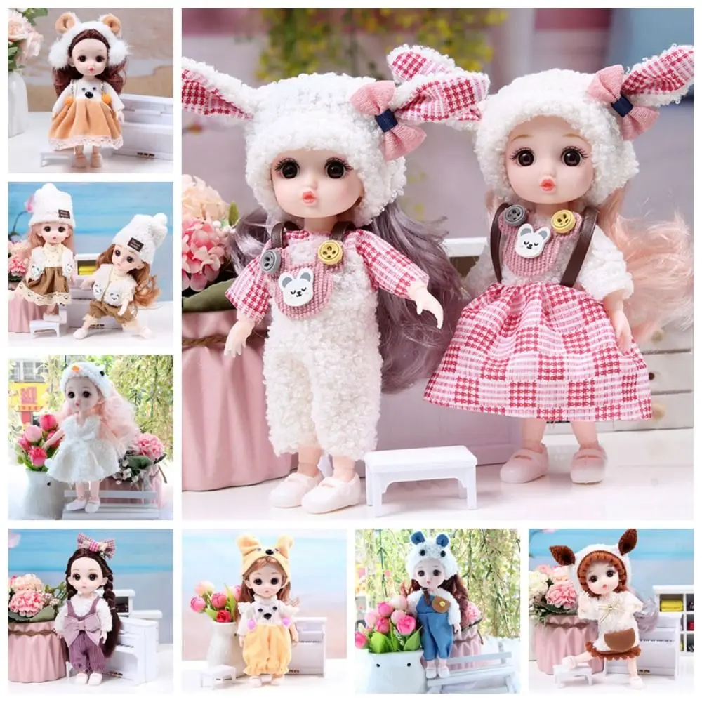 with Clothes BJD Dolls Dress Up Movable Joints Simulated Eye Hinge Doll Cute VINYL Removable Joints Doll Children Toys