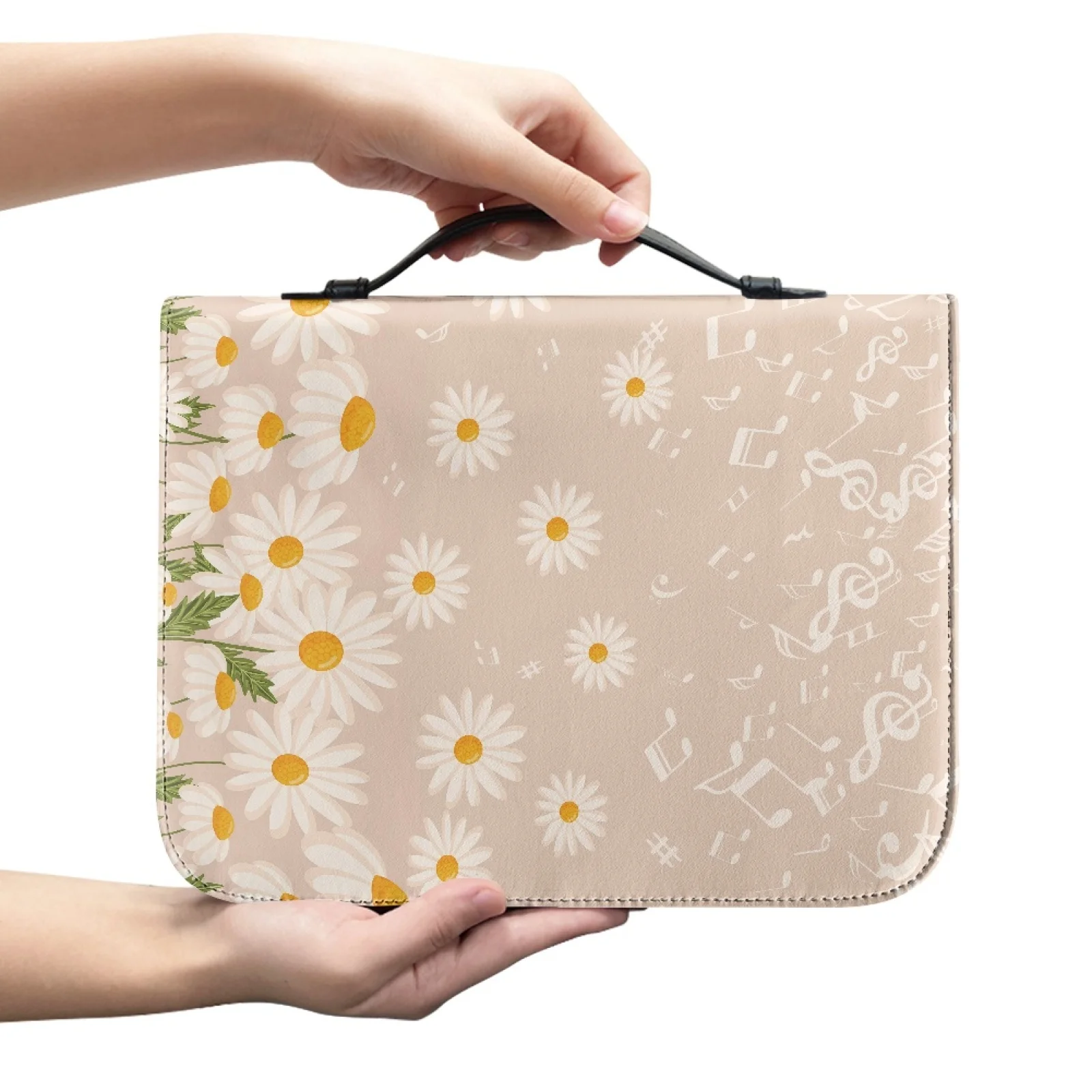 XIXIRIMIDO Daisy Pattern 2026 Collection Church Bible Bag PU Leather Protective Bible Cover for Bible Study