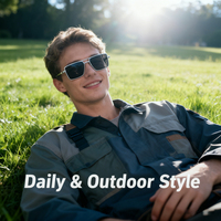 Metal Frame Polarized Sunglasses Men Women Trendy Square UV Protection Fashion Driving Glasses