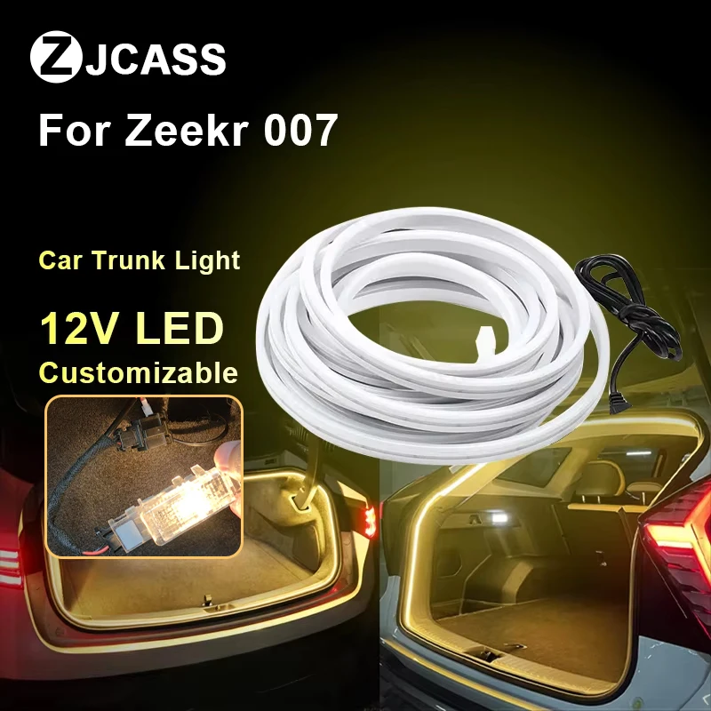 Flexible LED Strip Car Trunk Light For Zeekr 007 Modified Ambient Lighting Customizable Atmosphere Light  ﻿