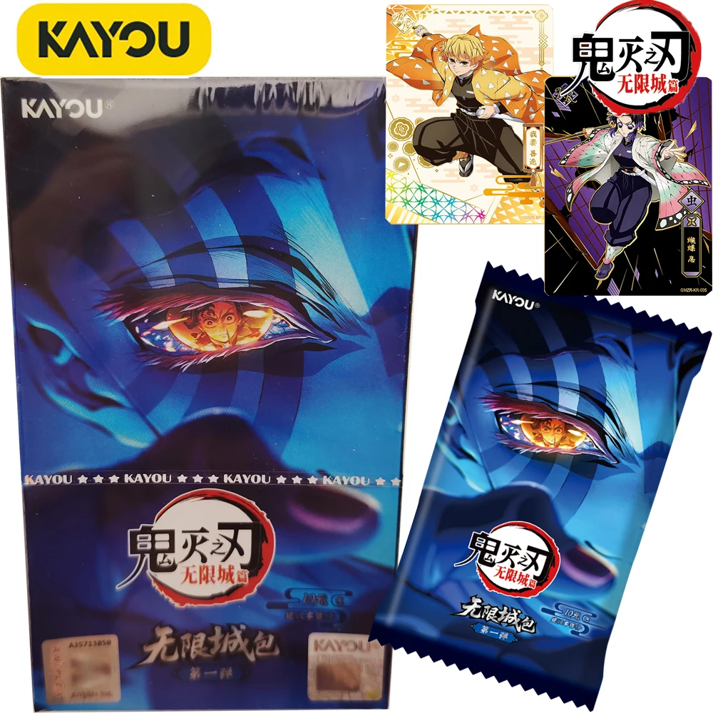 

New Kayou Original Demon Slayer Collection Card Hot-blooded Anime HD Craft Character Limited Edition Cards Kids Hobbies Gifts