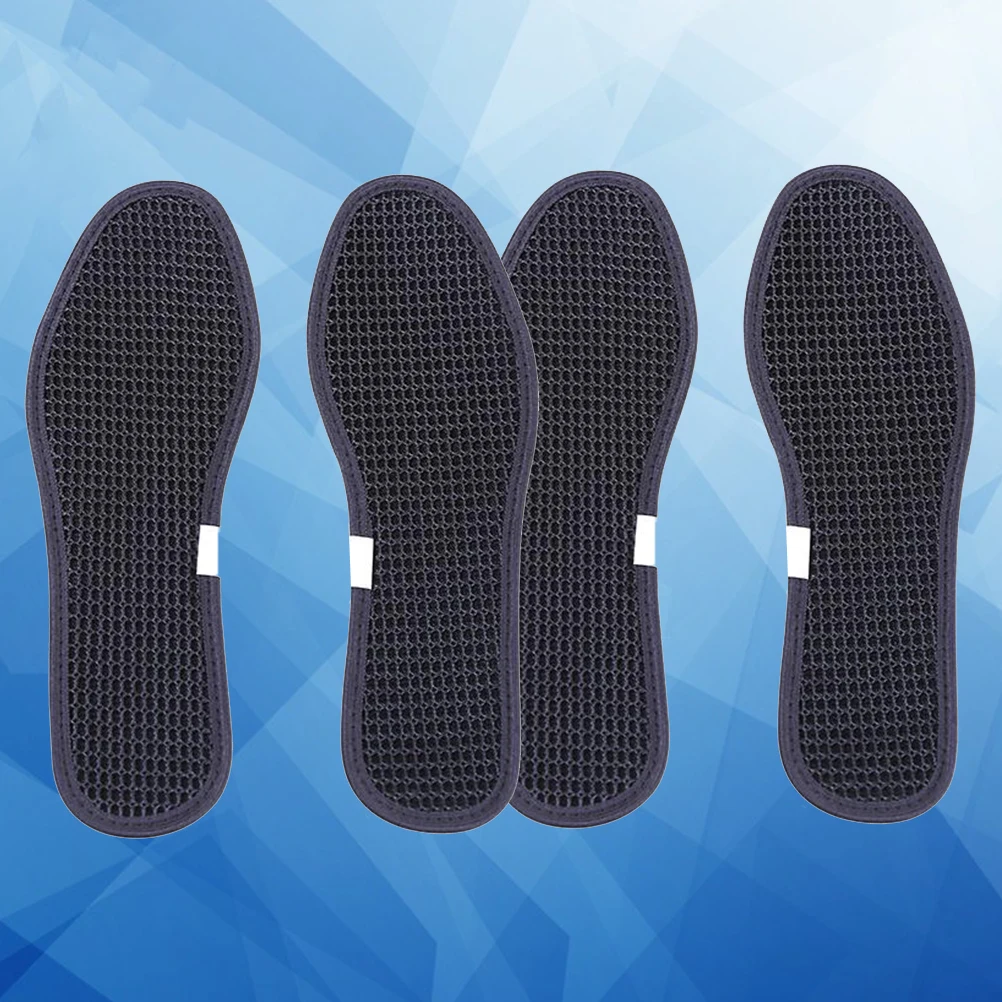 

2 Pairs Insole Insoles Shoes Accessories Cushion Spring and Summer Pads Black Bamboo Charcoal Foot Care