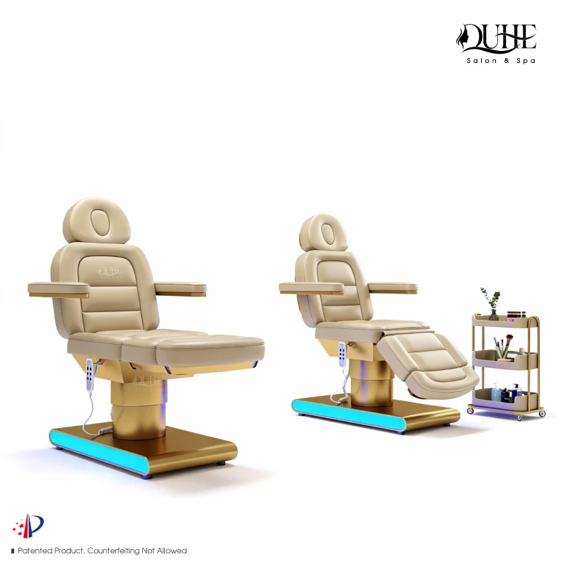 Professional Luxury Facial Spa Bed Chair for Beauty Salon Aesthetic Clinic Treatment Table Massage Chair Bed with 4 Motor
