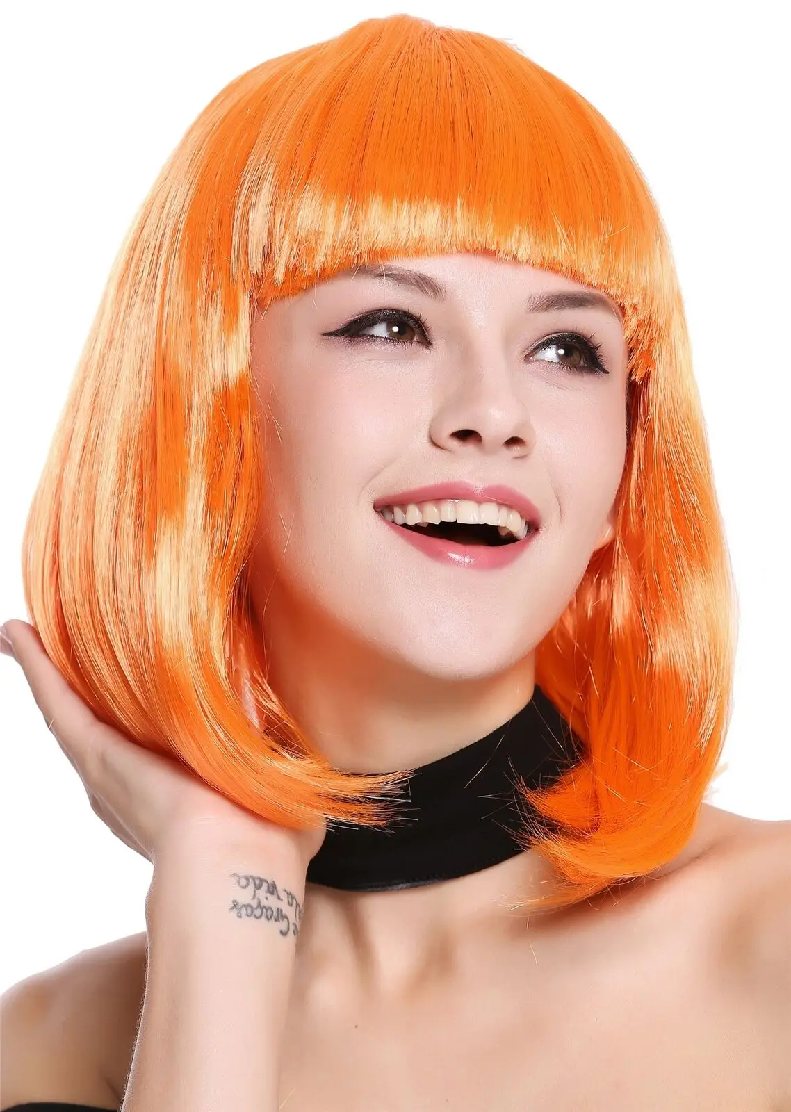 

Wig Women's Wig Carnival Long Shoulder-length Straight Bangs Orange