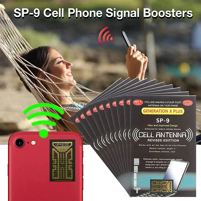 1-10PCS Mobile Phone SP-9Pro 11Pro 12 Signal Enhancement Antenna Booster Network Improve Signal Antenna Booster Stickers