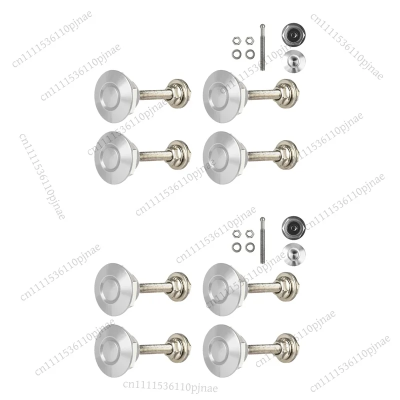 

8X Quick Release Push Hood Latch Button Car Pin Bonnet Lock Bumper Clip Latches Silver