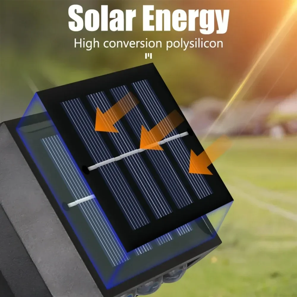 ضوء LED بالطاقة الشمسية، مصباح جداري مقاوم للماء في الهواء الطلق، إضاءة سياج من الغسق إلى الفجر لحديقة الصيف، ساحة الشرفة، الممشى، التخييم، المنزل، ديسمبر