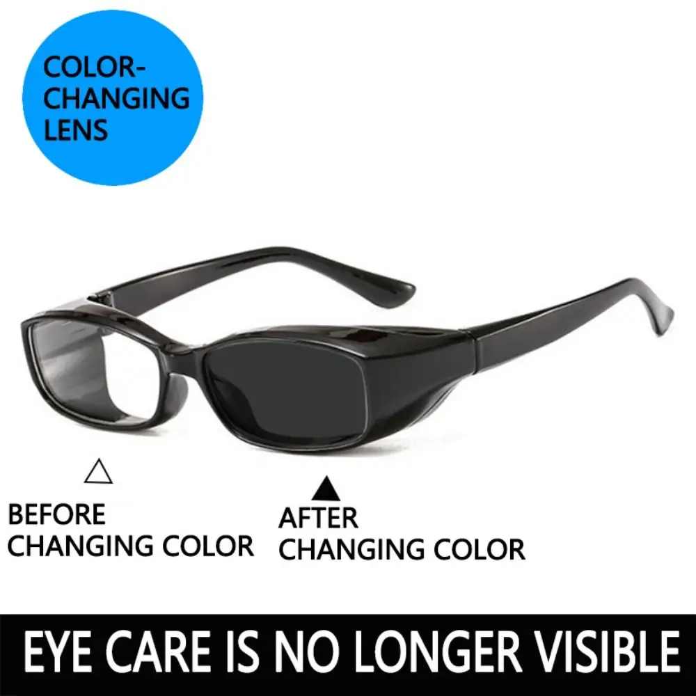 Retro Riding Goggles Photochromic Windproof Riding Eye Protector Anti-UV Sand Protection Cycling Protective Glasses