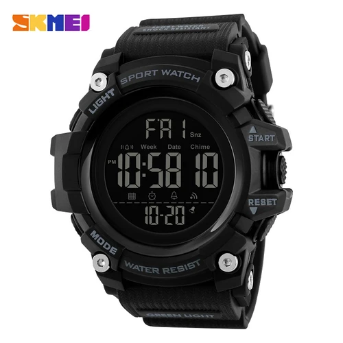 SKMEI 1384 Reloj electrónico deportivo resistente al agua para hombres relojes de pulsera digitales militares para hombres Reloj a prueba de golpes 1358 Reloj Masculino