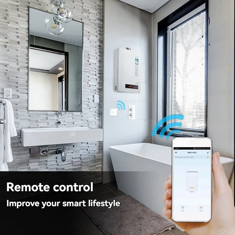 Wifi Boiler Switch/Water Heater Controller 20A Tuya Smart APP Remote Control Alexa Home Voice Glass Panel EU Plug