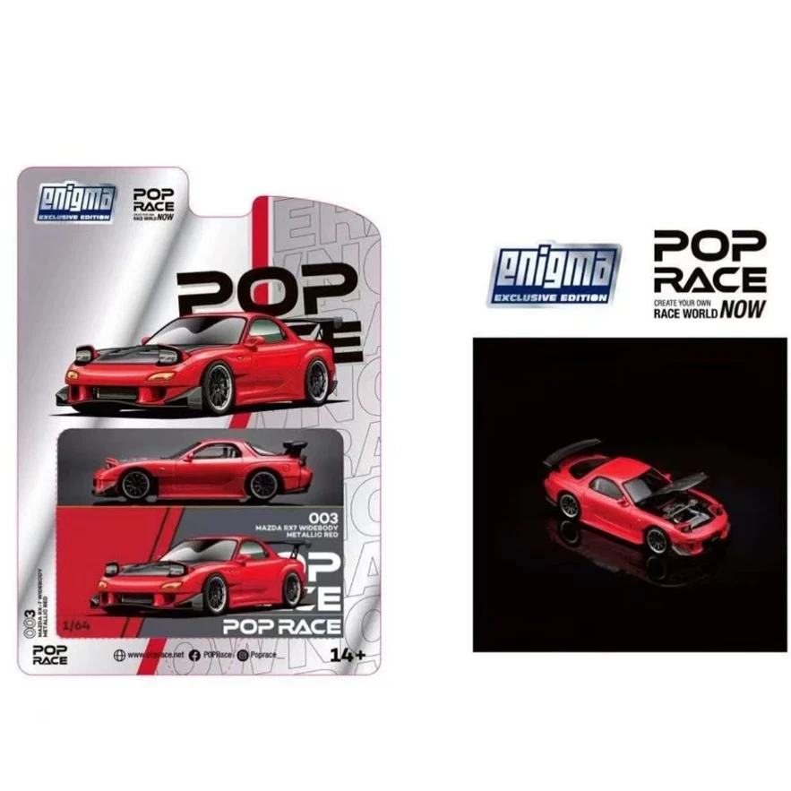 

Литой под давлением масштаб 1:64 Poprace Mazda RX7 красный широкий корпус PRE003 модель автомобиля из сплава Коллекционная игрушка в подарок сувенир дисплей орнамент
