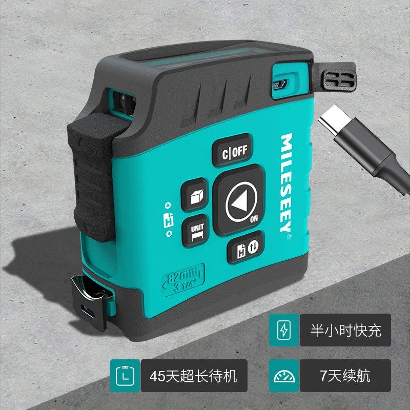 Meter digitaal display laserafstandsmeter meetlint hoge precisie infrarood elektronische liniaal mini box liniaal afstandsmeter