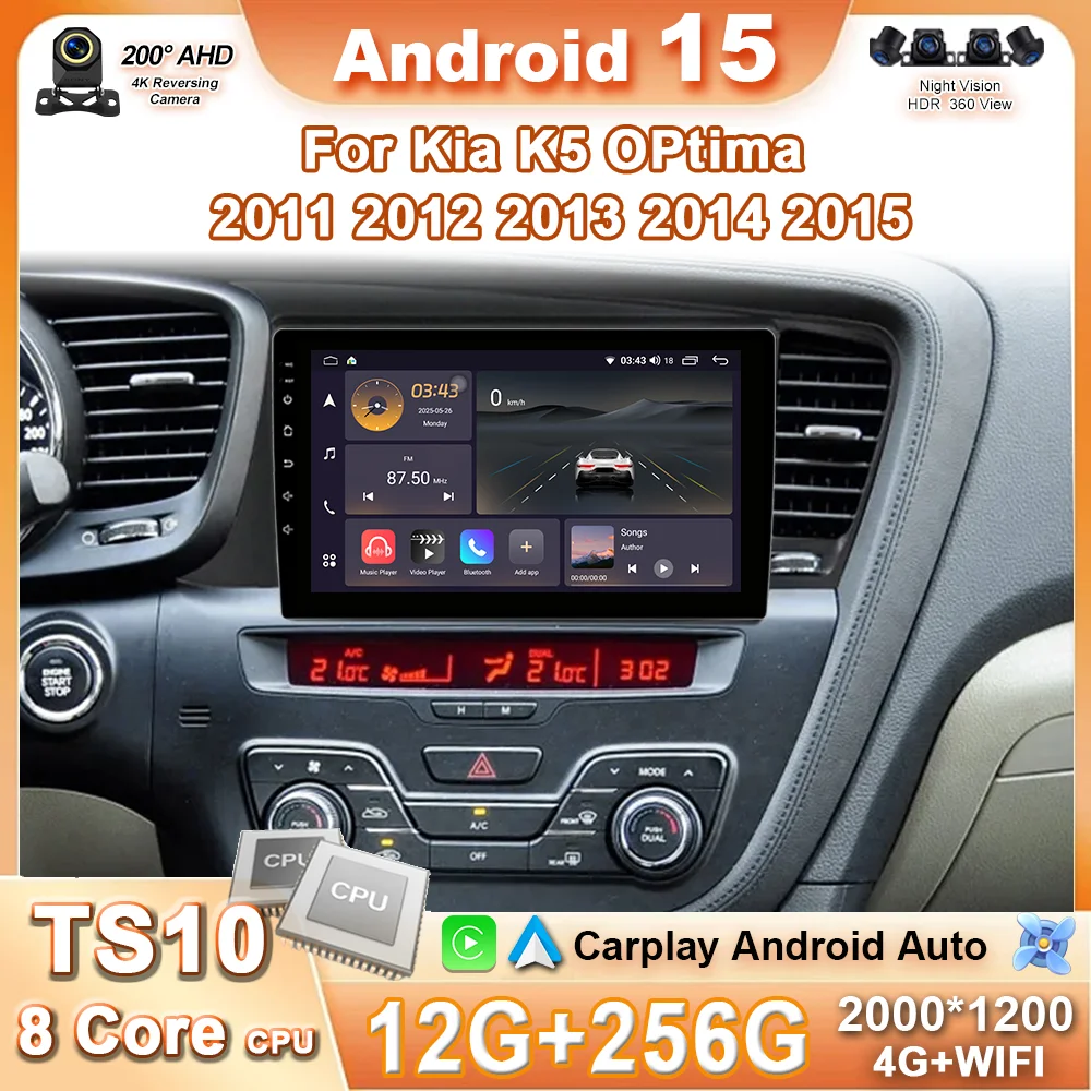 

Android 15 Car Radio For Kia Optima 3 K5 TF T 2010 2011 2012 2013 2014 2015 Auto Navigation GPS Multimedia Player Stereo WiFi+4G