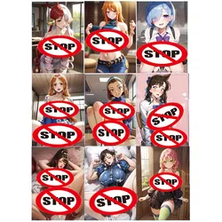 9Pcs/set Homemade Anime One Piece Detective Conan Heroine Series Nami ACG Sexy Nude Card Toy Game Gift Collection Card