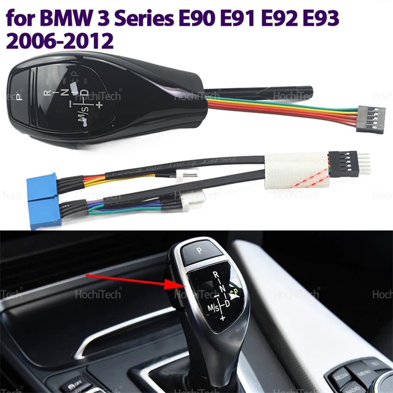 

Car Parts Gear Shift Knob Lever Stick For BMW 3 Series E90 E91 E92 E93 2006-2012 AT LED PU Leather Interior Accessories