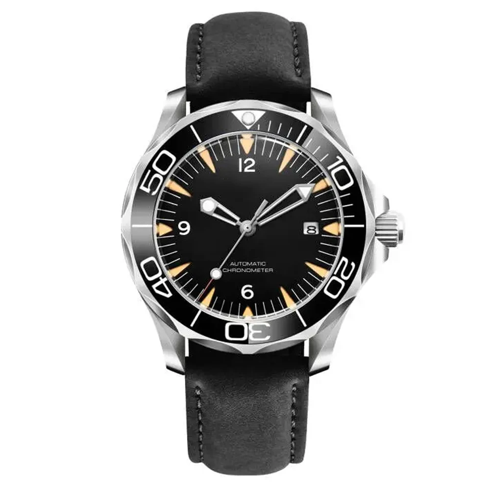 Luxo nh35 relógios masculinos relógio de pulso mecânico safira cerâmica relógio automático para homem 41mm esportes à prova dwaterproof água reloj hombre