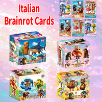 Random 1 Box Italian Brainrot Collection Cards Tungtungtung Sahur Tralalero Tralala Battle Card Game Trending Toys Birthday Gift