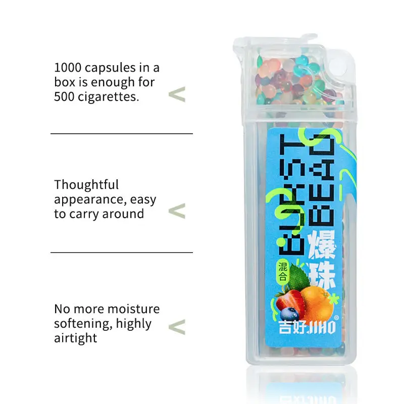 2.8mm 500pcs Pack Menthol Flavored Smoke Capsules Beads for Smoking Alternative Flavor Tobacco Free Snus Substitutes