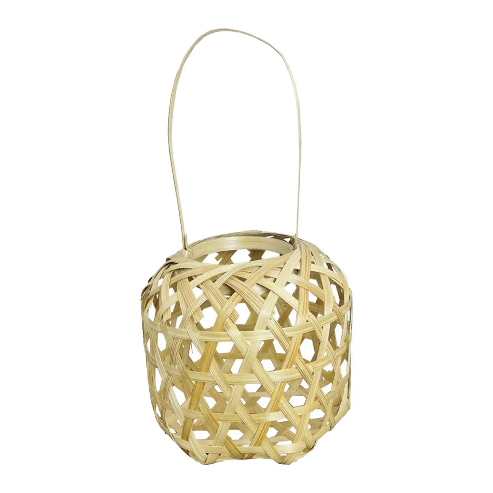 Candle Lantern Handwoven Lampshade Woven Light for Living Room Porches Patio