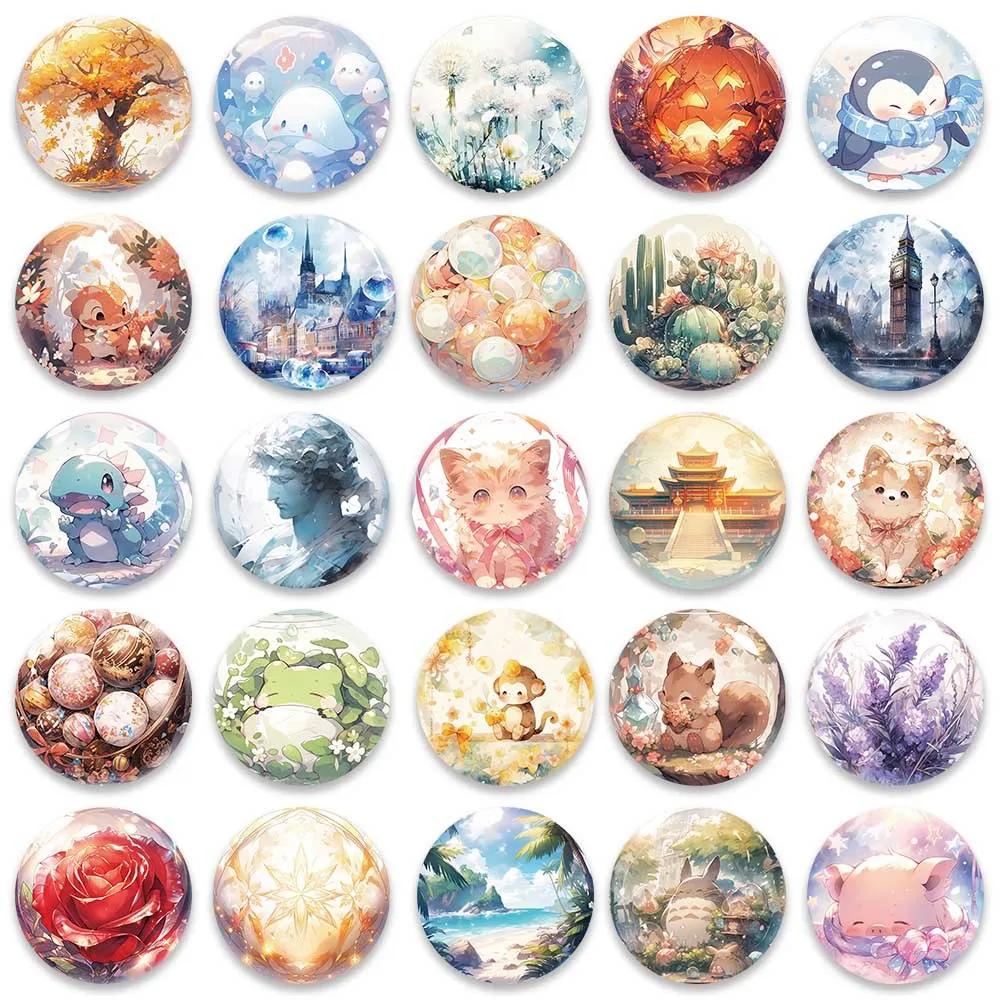 50PCS World Cartoon Cute Stickers in Glass Balls, Luggage, Notebook, Phone Stickers