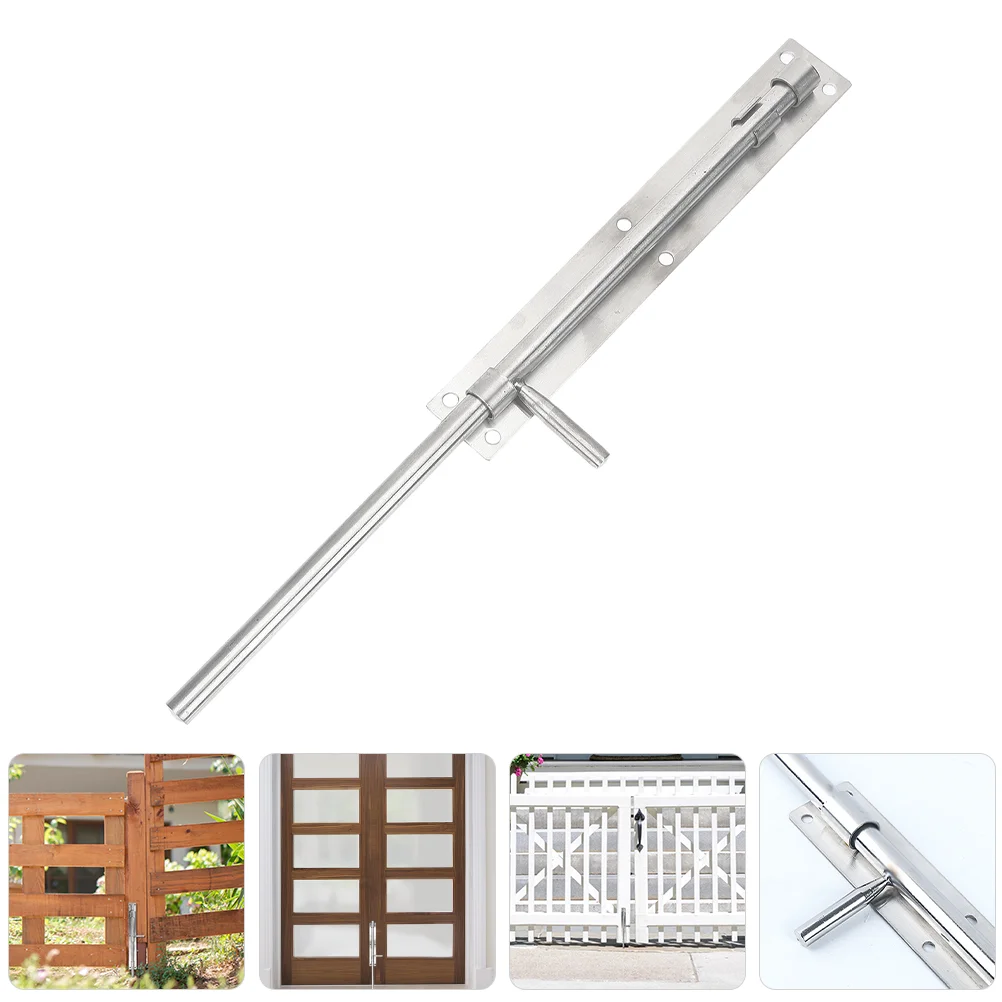 

Thickened Stainless Steel Floor Latch Door Extended Wooden Welded Iron Surface Bolt Gate Drop Pole