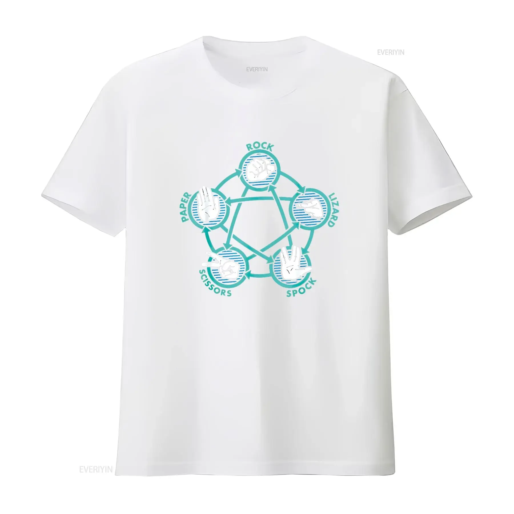 روك ورقة مقص سحلية سبوك مضحك لعبة تي شيرت خمر غسلها أوم مريحة امتدت تنوعا الموضة