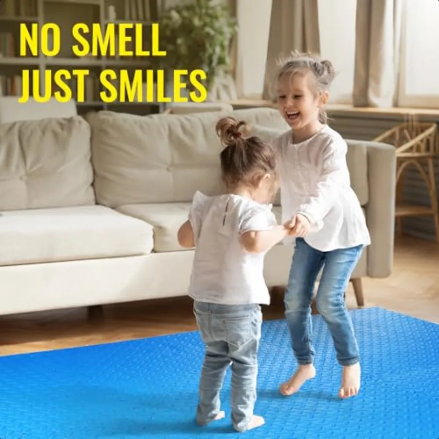 6Tile Puzzle Exercise Mat with EVA Foam Mat Interlocking Floor Tiles for Home Gym Mats Flooring for Garage Padding for Exercise